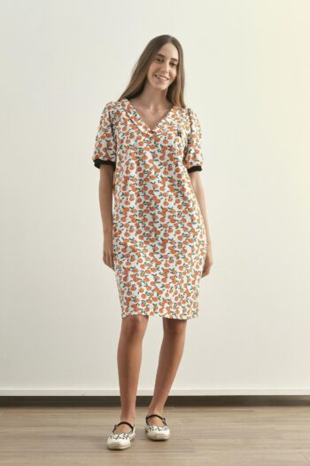 Vestido-corto-estampado-ZUME